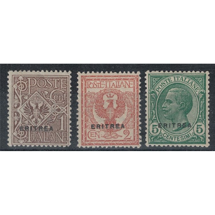 ERITREA 1924 Serie ordinaria 3v MNH** © (Lusso)
