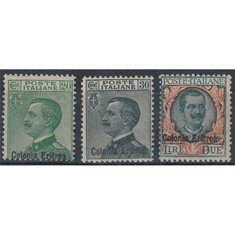 ERITREA 1925 Serie ordinaria 3v MNH** ©