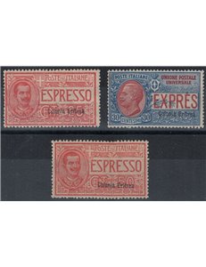 ERITREA 1907-21 Espressi 3v MNH** © (Lusso)