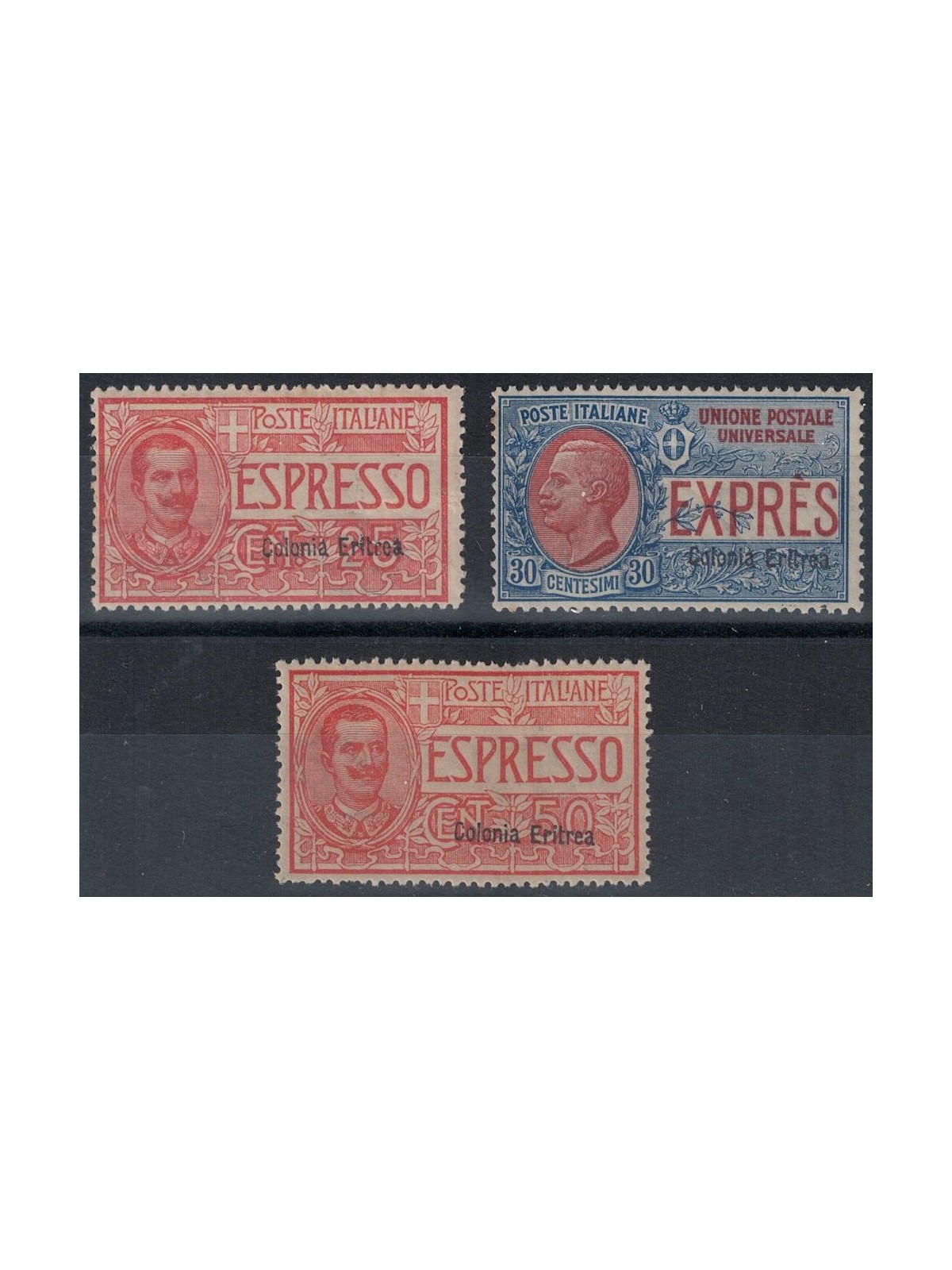 ERITREA 1907-21 Espressi 3v MNH** © (Lusso)