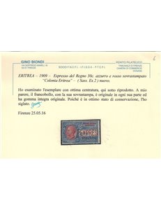 COLONIE ERITREA 1907-21 Espressi 3v MNH** © (Lusso)