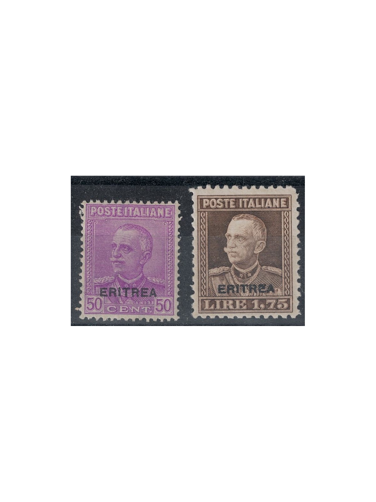 ERITREA 1928-29 Overprinted Eritrea 2v MNH** © (Luxury)