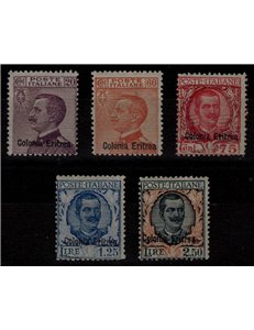 ERITREA 1928-29 Serie ordinaria 5v MNH** ©