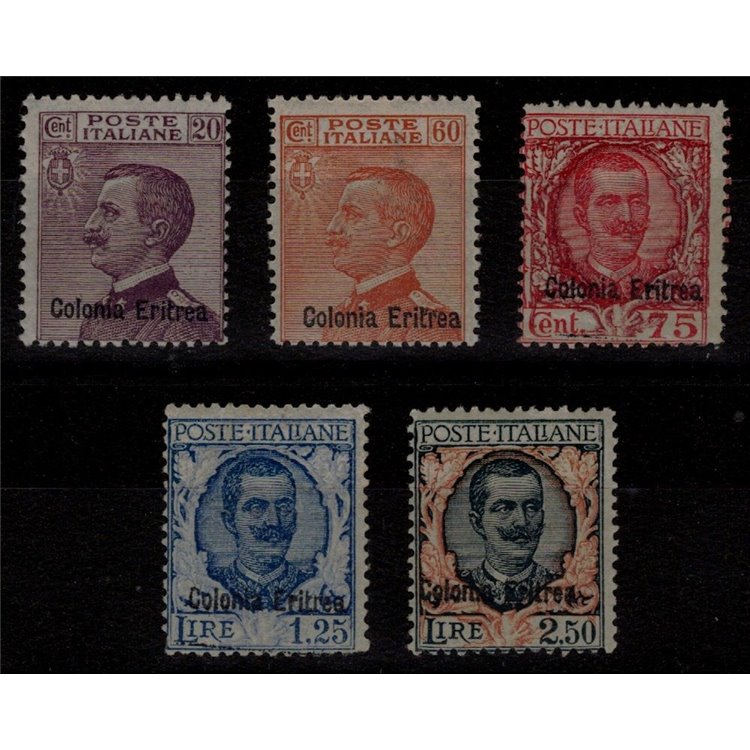 ERITREA 1928-29 Serie ordinaria 5v MNH** ©