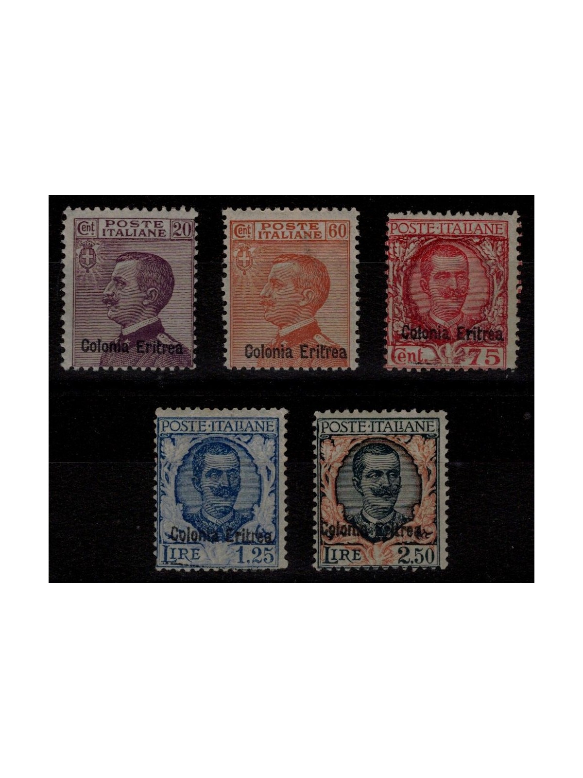 ERITREA 1928-29 Serie ordinaria 5v MNH** ©