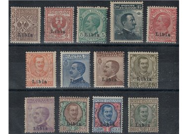 LIBIA 1912-17 Serie ordinaria 13v MNH** ©