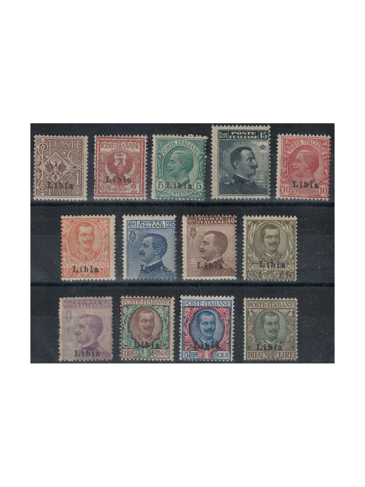 LIBIA 1912-17 Serie ordinaria 13v MNH** ©