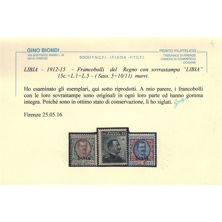 COLONIE LIBIA 1912-17 Serie ordinaria 13v MNH** ©