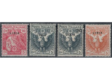 LIBYA 1915-16 Red Cross 4v MNH** © (Luxury)
