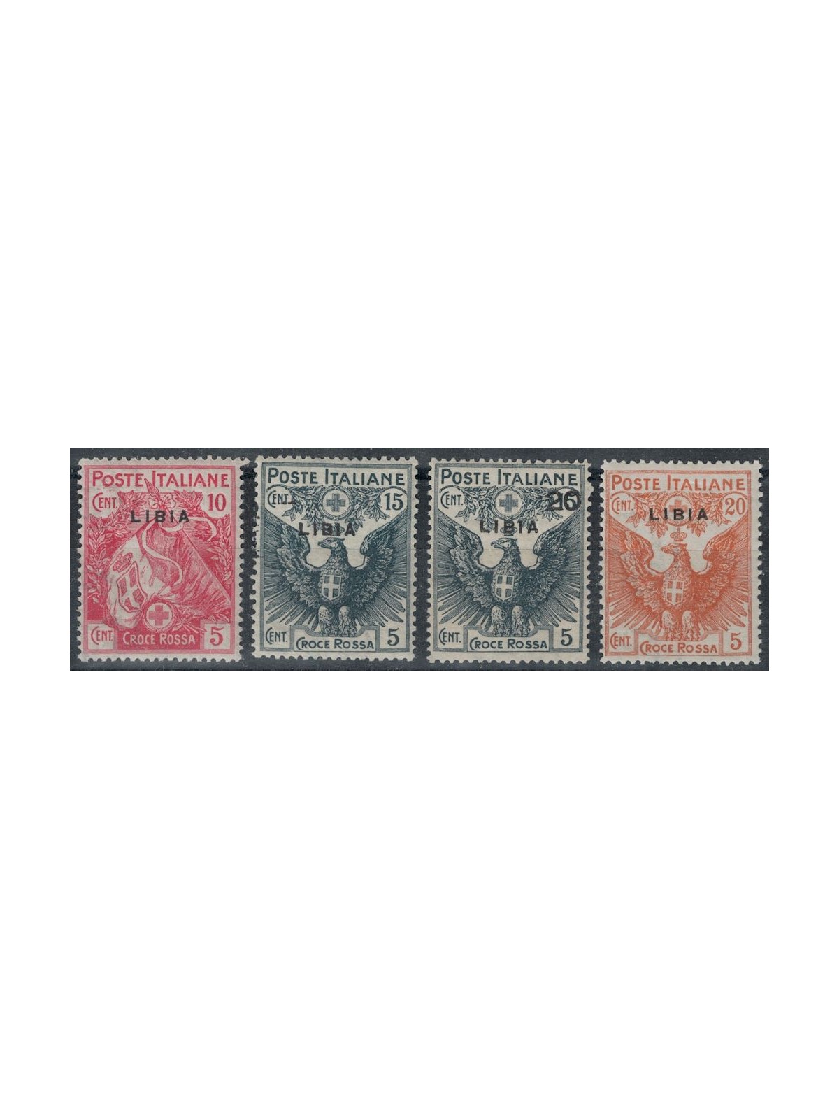 LIBYA 1915-16 Red Cross 4v MNH** © (Luxury)