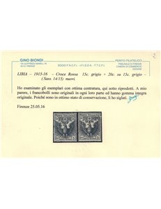 COLONIE LIBIA 1915-16 Croce Rossa 4v MNH** © (Lusso)
