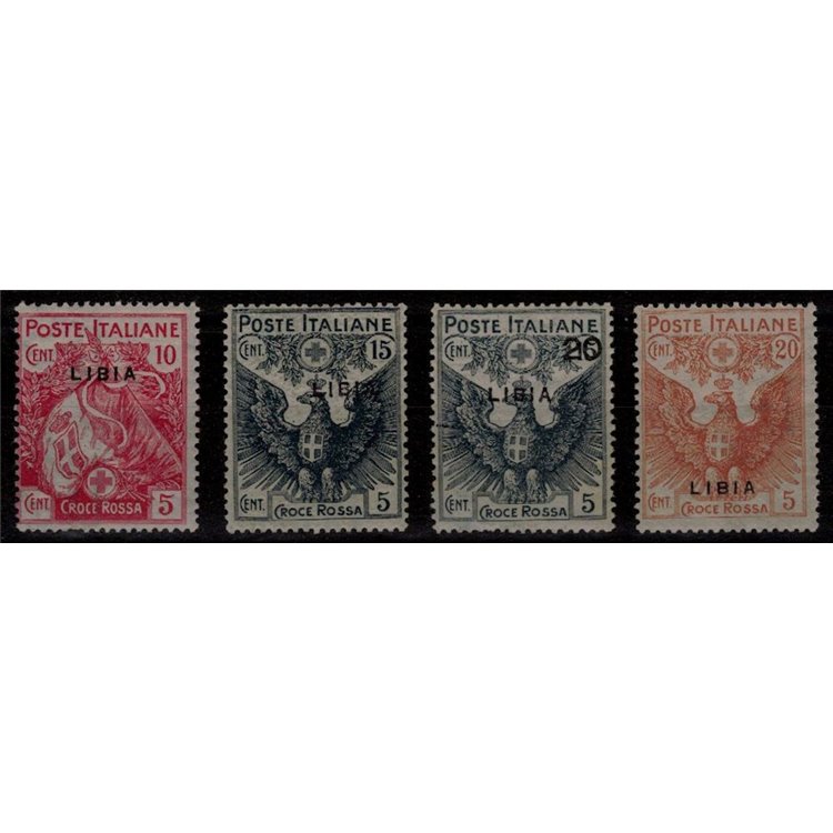 LIBYA 1915-16 Red Cross 4v MNH** ©