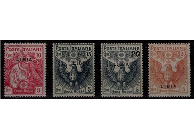 LIBIA 1915-16 Croce Rossa 4v MNH** ©