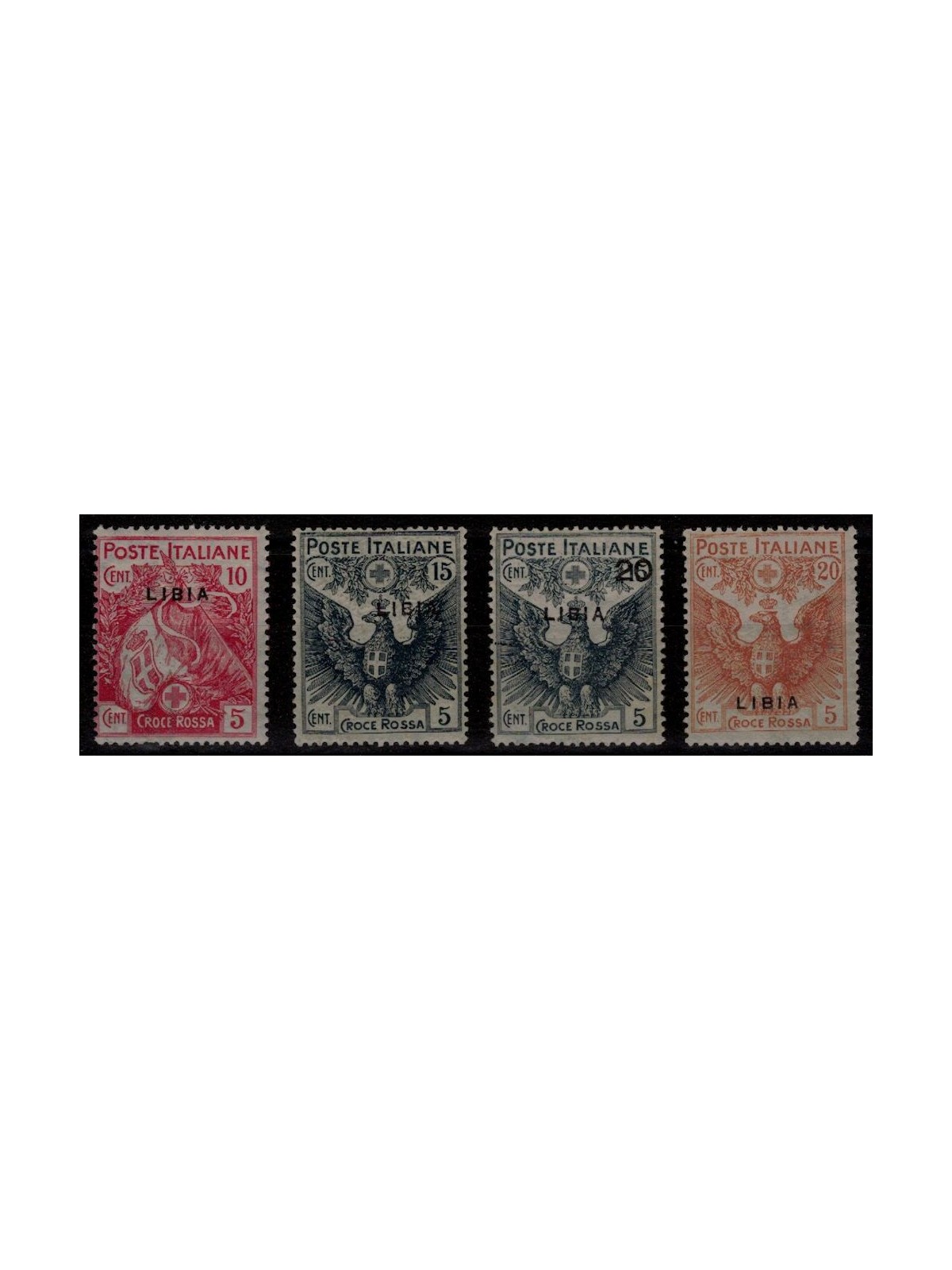 LIBIA 1915-16 Croce Rossa 4v MNH** ©