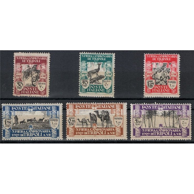 TRIPOLITANIA 1929 3ª Fiera di Tripoli 6v MNH**