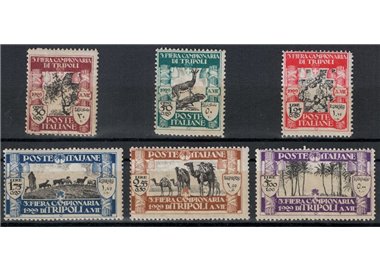 TRIPOLITANIA 1929 3rd Tripoli Fair 6v MNH**