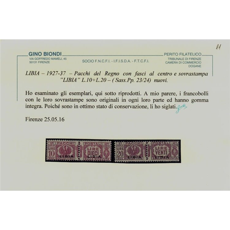 COLONIE LIBIA 1927-37 Pacchi postali 11v MNH** ©