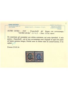 COLONIE OLTRE GIUBA 1925 Serie ordinaria 15v MNH** © (Lusso)