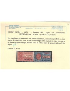 COLONIE OLTRE GIUBA 1926 Espressi 2v MNH** © (Lusso)