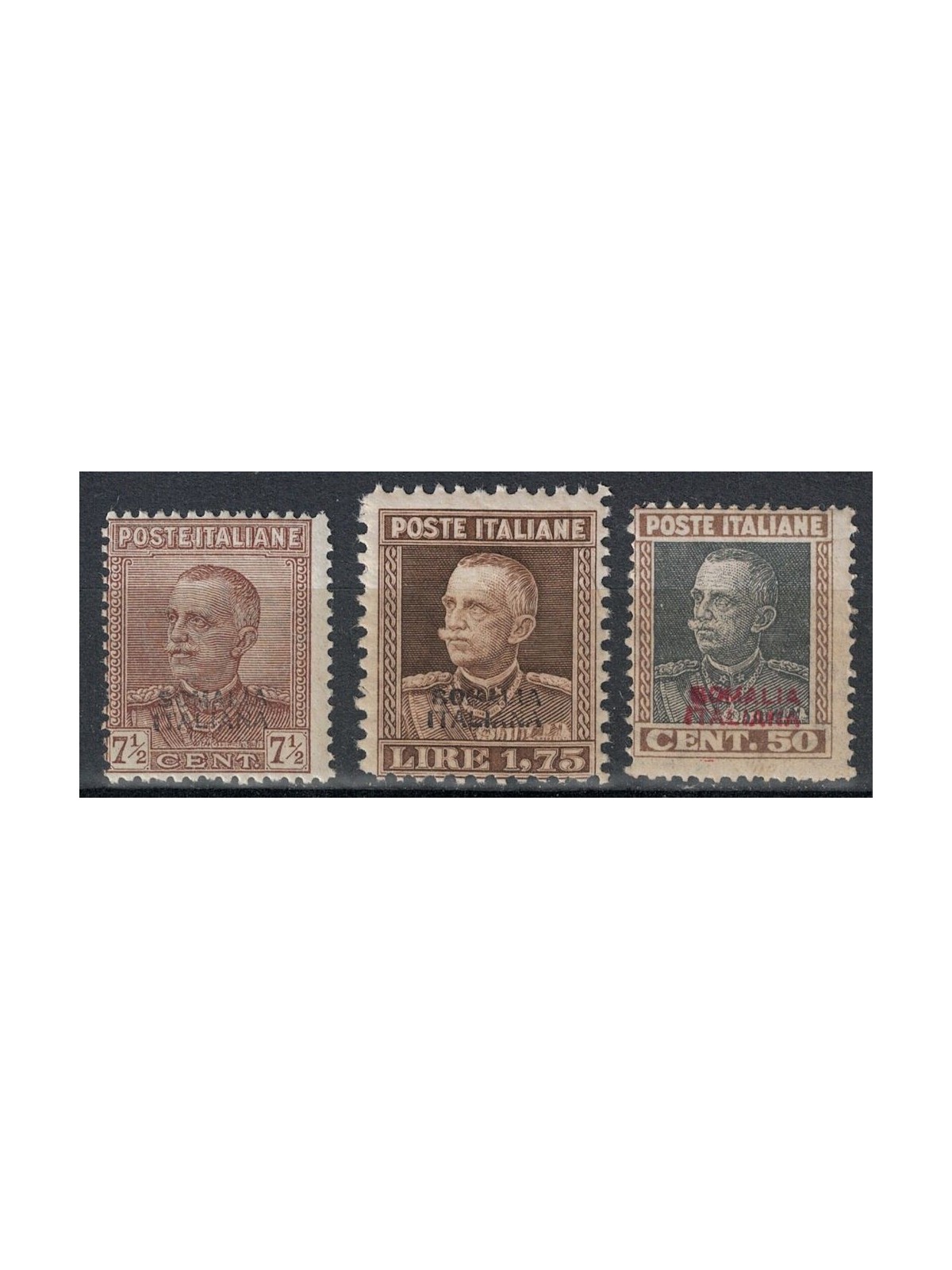 SOMALIA ITALIANA 1928-29 Tipo Parmeggiani 3v MNH**