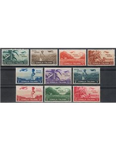 SOMALIA ITALIANA 1936 Serie Pittorica (posta aerea) 10v MNH**