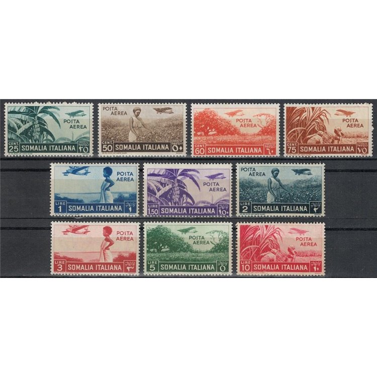 ITALIAN SOMALIA 1936 Pictorial Series (airmail) 10v MNH**