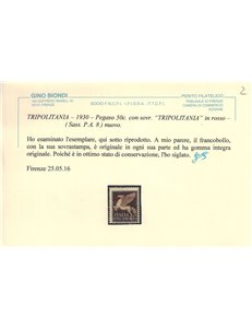 COLONIE TRIPOLITANIA 1930 Posta aerea 50c MNH** ©