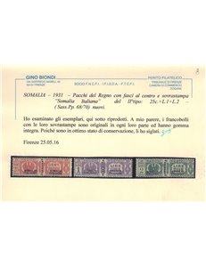 SOMALIA ITALIANA 1931 Pacchi postali 3v MNH** ©