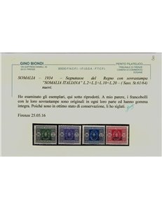 SOMALIA ITALIANA 1934 Segnatasse 13v MNH** ©