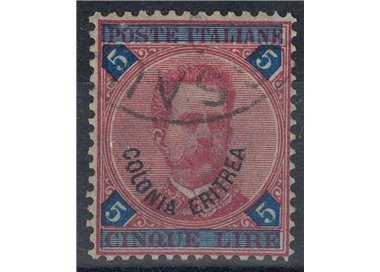 ERITREA 1893 5£ carmine and blue us ©