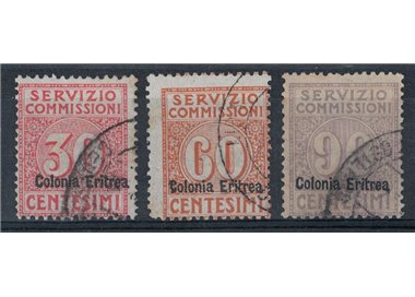 ERITREA 1916 Commission Service 3v us ©