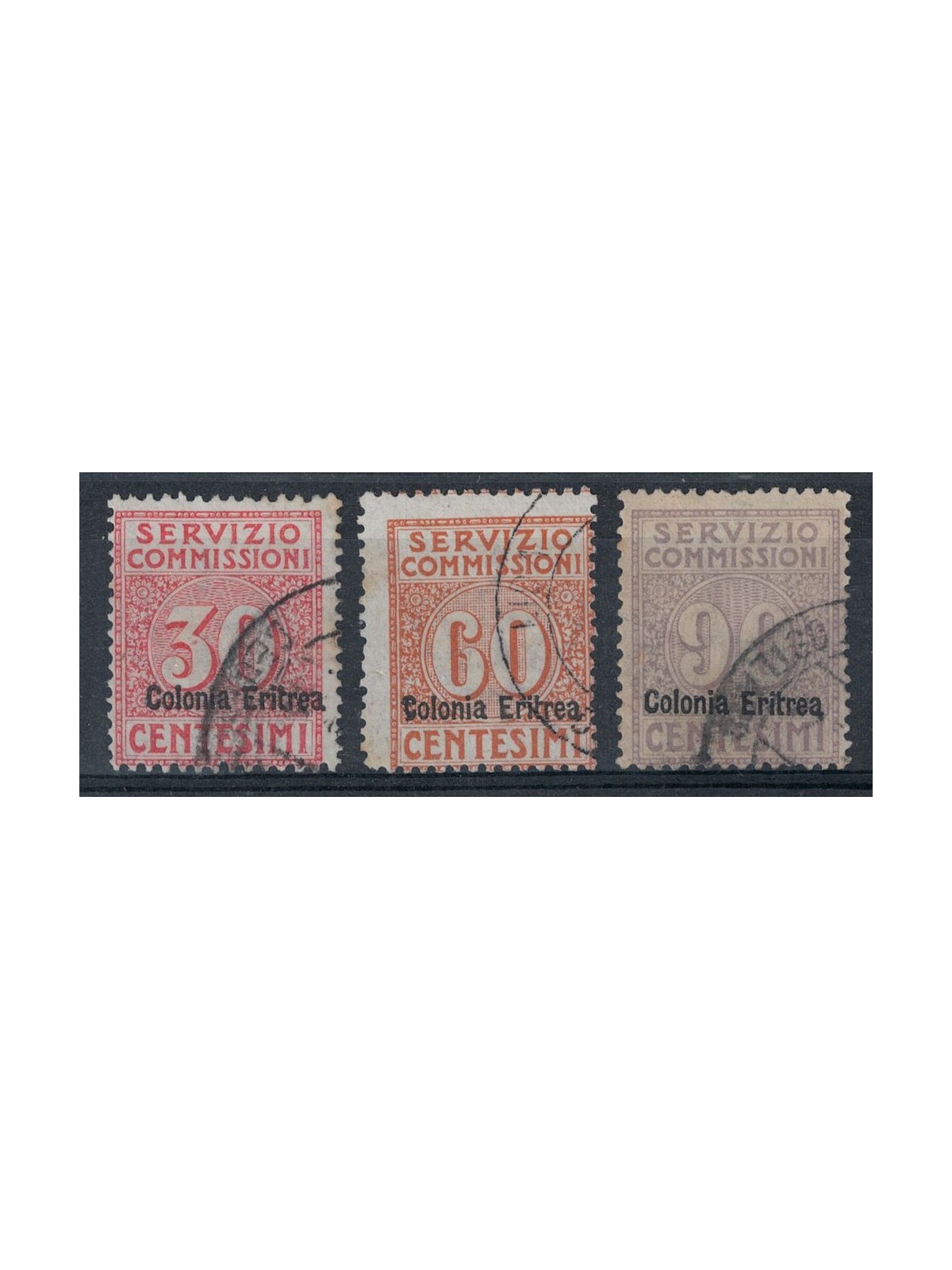 ERITREA 1916 Commission Service 3v us ©