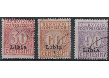 LIBYA 1915 Commission Service 3v us ©
