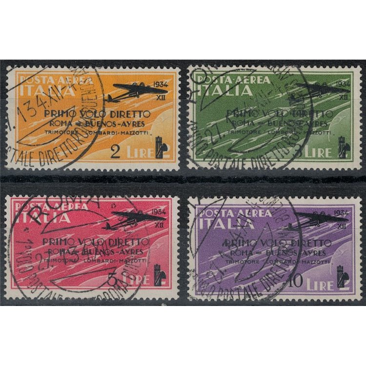 ITALIA REGNO 1934 Posta aerea Roma-Buenos Aires 4v us ©