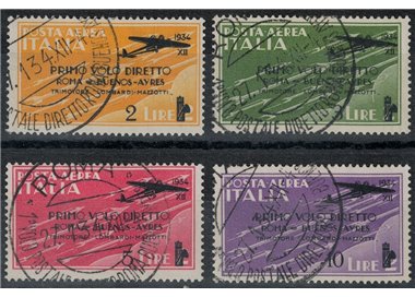 ITALIA REGNO 1934 Posta aerea Roma-Buenos Aires 4v us ©