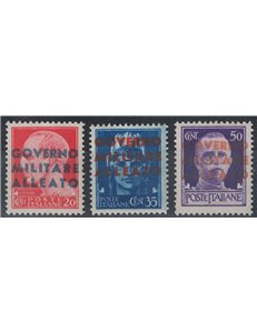 ITALY KINGDOM 1943 Allied Military Government 3v MNH**