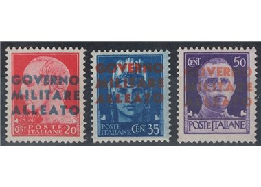 ITALY KINGDOM 1943 Allied Military Government 3v MNH**