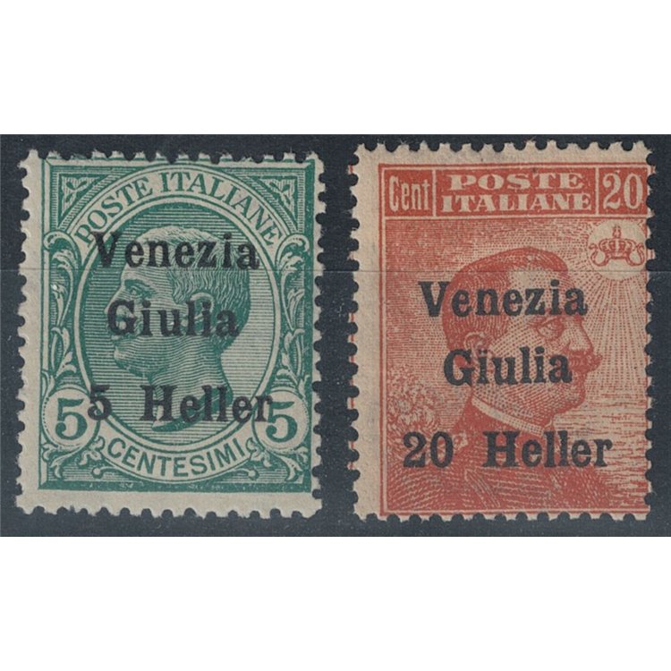 VENEZIA GIULIA 1919 Serie ordinaria con valore in Heller 2v MNH**