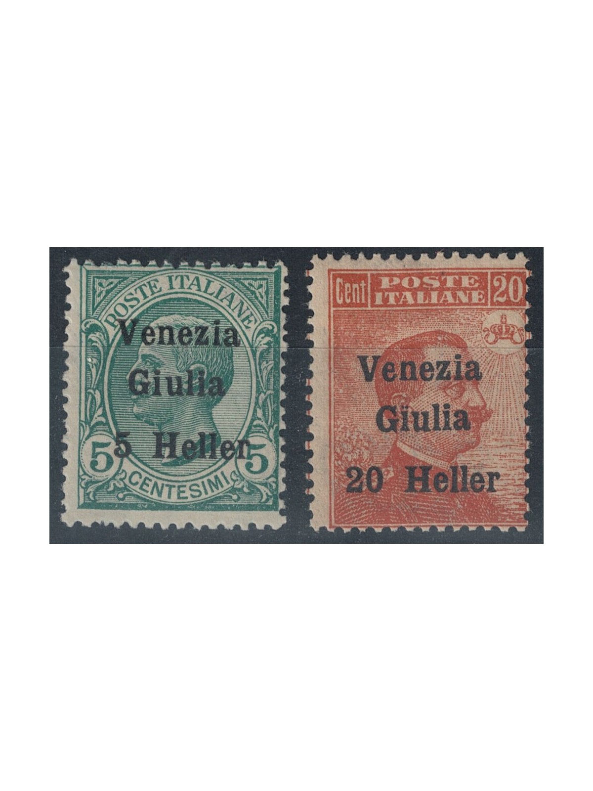 VENICE GIULIA 1919 Ordinary set with value in Heller 2v MNH**