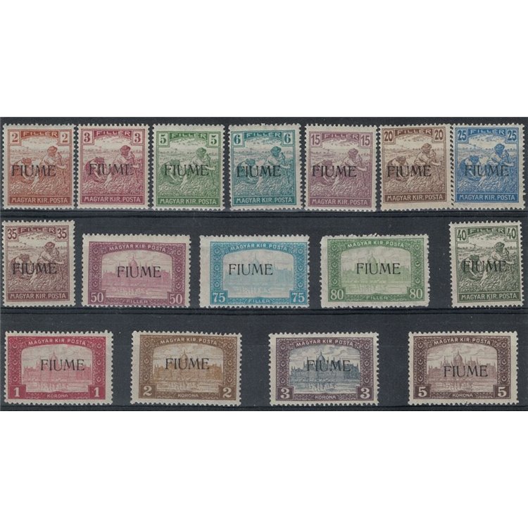 FIUME 1918-19 Mietitori e veduta 16v MNH** ©