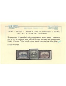 FIUME 1918-19 Mietitori e veduta 16v MNH** ©