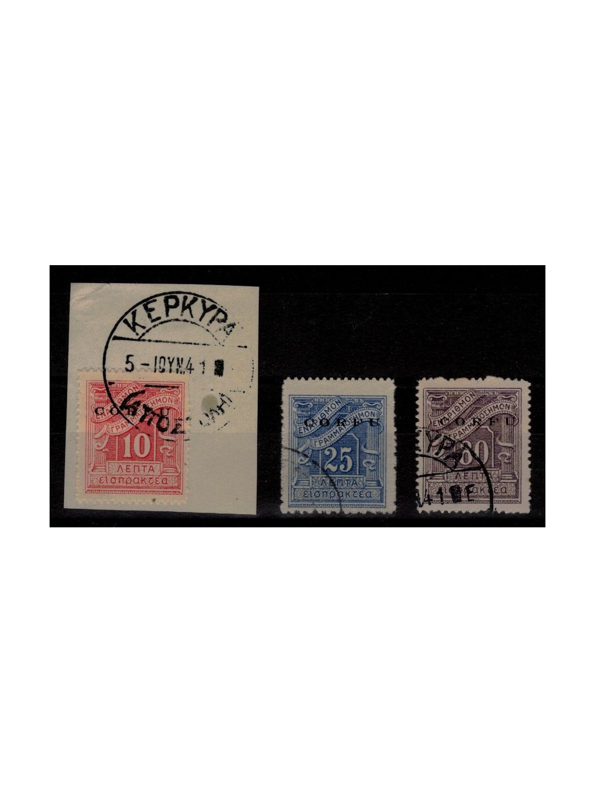 CORFU' (OCC. ITALIANA) 1941 Segnatasse 3v us ©