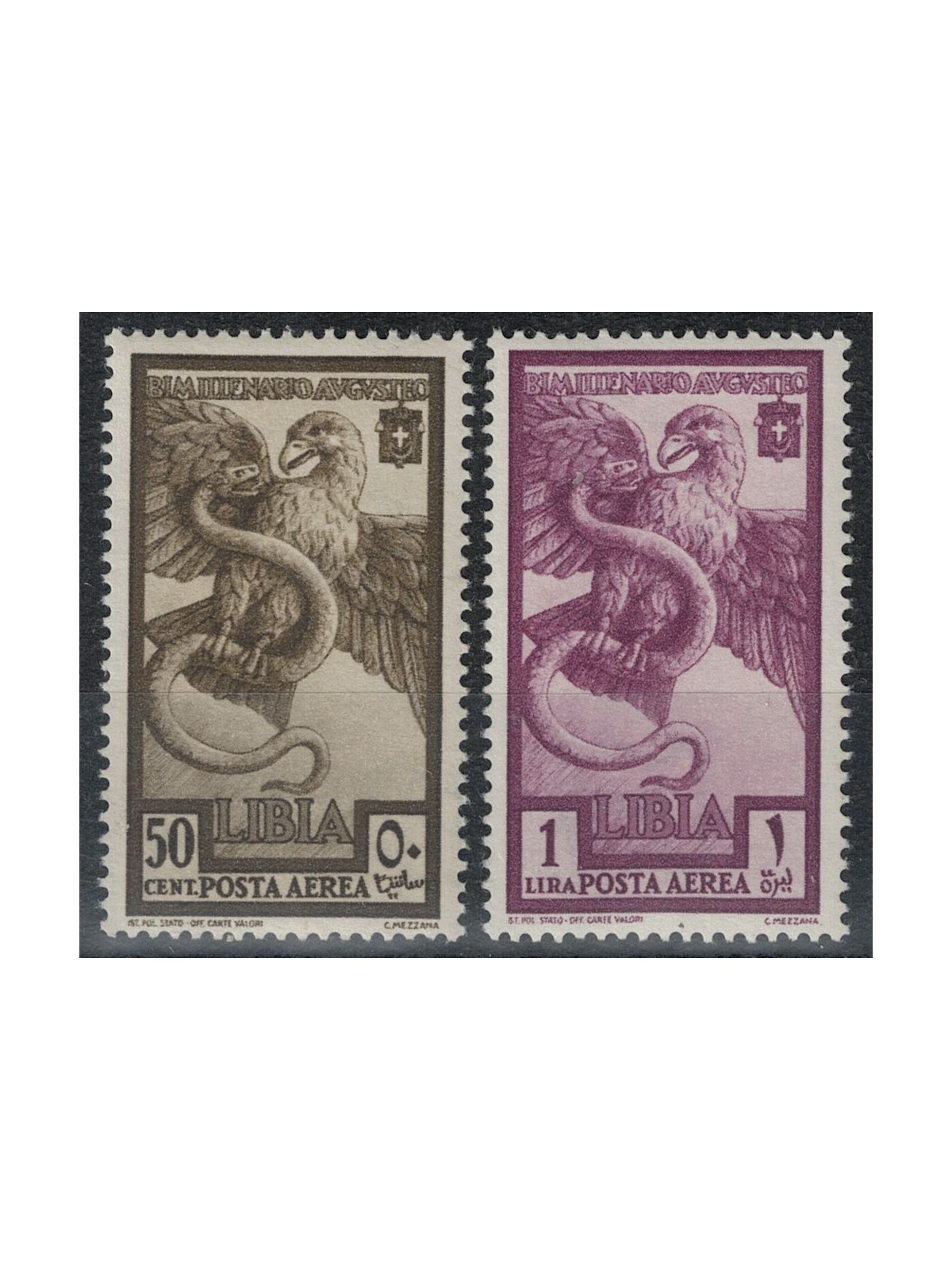 LIBYA 1938 August (airmail) 2v MNH**