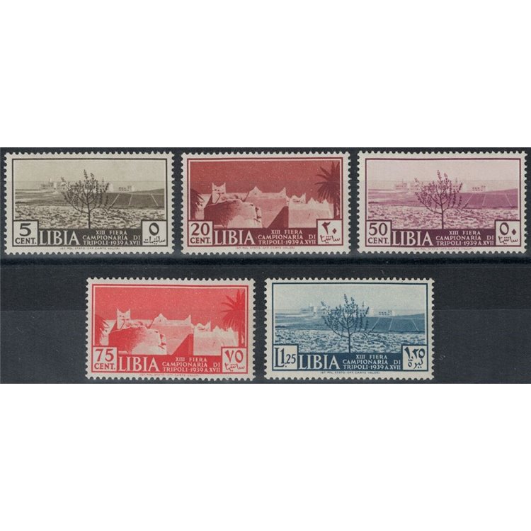 TRIPOLITANIA 1939 13ª Fiera di Tripoli 5v MNH**