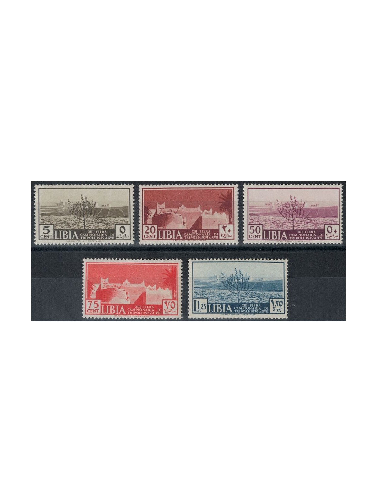 TRIPOLITANIA 1939 13th Tripoli Fair 5v MNH**