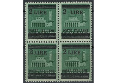 ITALIA LUOGOTENENZA 1945 Varietà 2£ Monumenti (spazio tra 2 e LIRE) MNH**