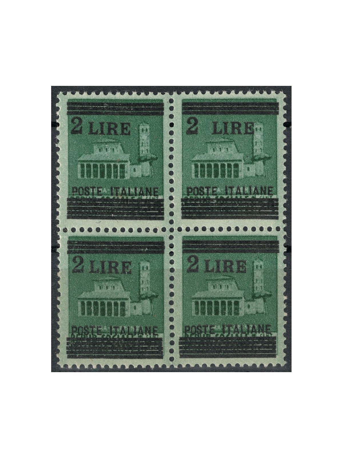 ITALY LIEUTENANCY 1945 Variety 2£ Monuments (space between 2 and LIRE) MNH**