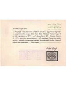 VATICANO 1946 Segnatasse (carta grigia) 3v MNH** ©