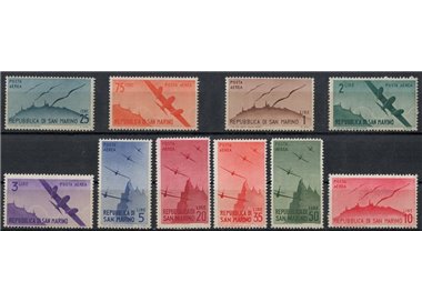 SAN MARINO 1946 Airmail 10v MNH**