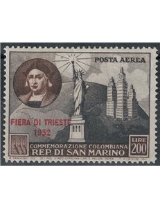 SAN MARINO 1952 Fiera di Trieste (posta aerea) MH*